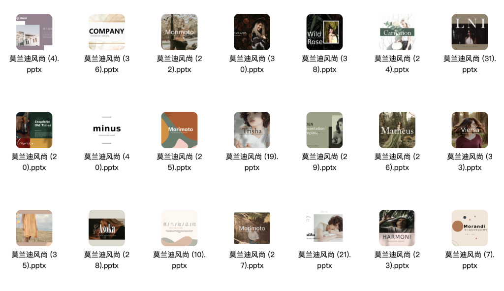 图片[2]-40套莫兰迪配色PPT模版-i资源